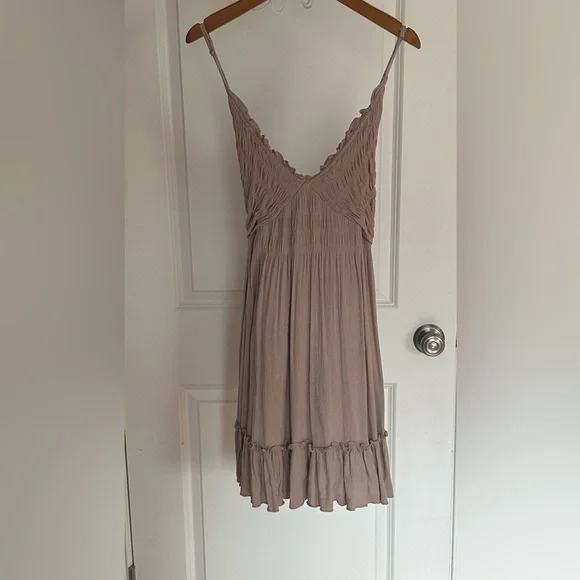 Tea Mints Dresses | Brand New Tan Beach Flowy Dress | Color: Tan | Size: L | Amalie_Martin's Closet